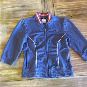 Nike Royal Blue Jacket with Multicolor Collar